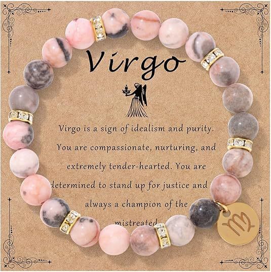 Pink Zebra Stone Zodiac Bracelet | Love Romance Attraction Astrology Fortune Jewelry