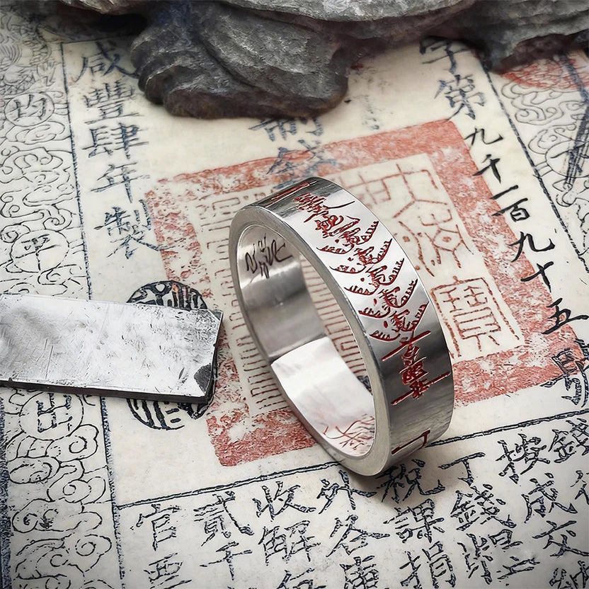 Daoist Thunder Talisman Ring | Lightning Evil Destruction Protection Curse Breaking Spiritual Jewelry